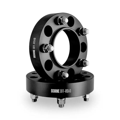 Black Mishimoto Borne Off-Road Wheel Spacers with bolts for 5x150 110.1 M14