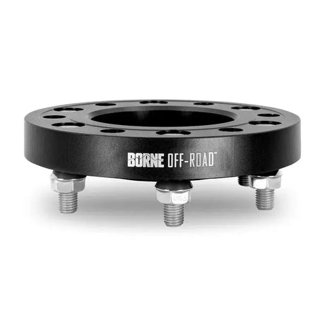 Black Mishimoto Borne Off-Road Wheel Spacers with studs for 5x150 110.1 M14 rims