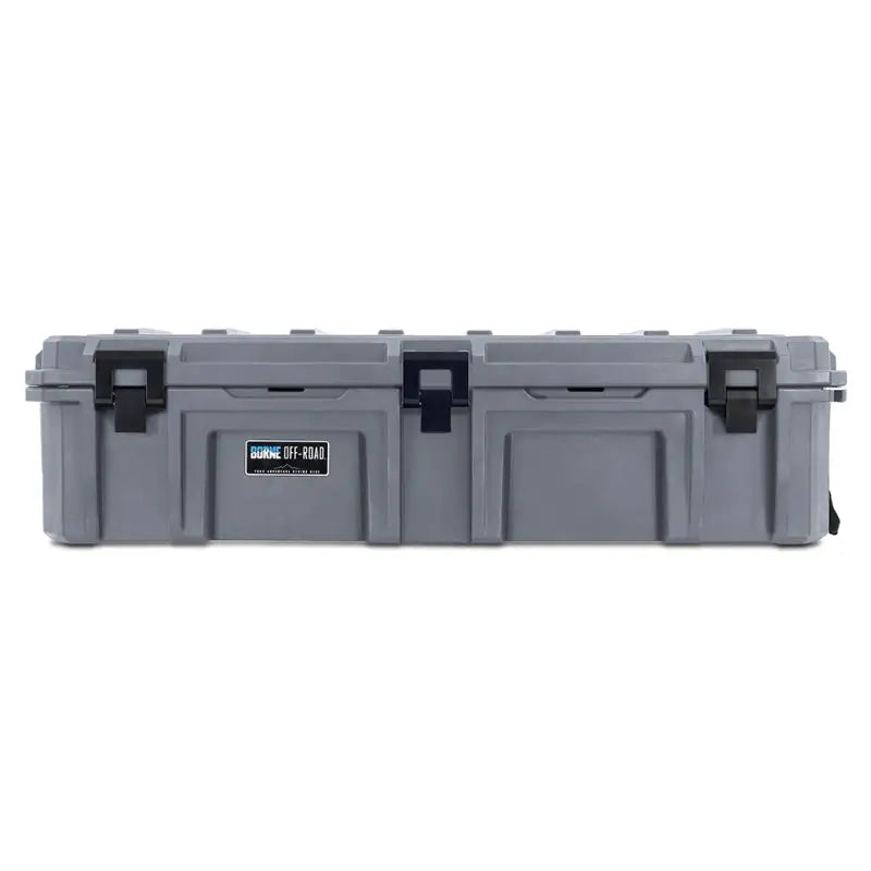 Gray Mishimoto Borne off-road hard case with black latches for tough storage