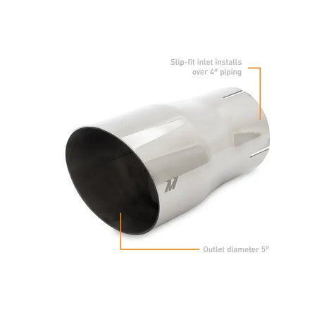 Mishimoto Clamo-On Single Wall Exhaust Tip 5in Outlet - Polished - Mishimoto