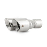 Mishimoto Dual Offset Tips 2.5in Inlet 3in Outlet Slash Cut - Polished - Mishimoto