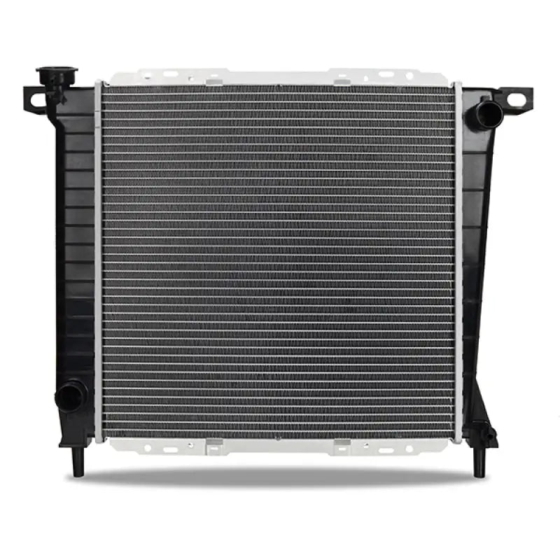Automotive radiator with black plastic tanks for Mishimoto Ford Bronco replacement radiator