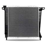 Automotive radiator with black plastic tanks for Mishimoto Ford Bronco replacement radiator