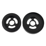 Black circular drain covers on GT86 thermostatic sandwich plate for improved cooling