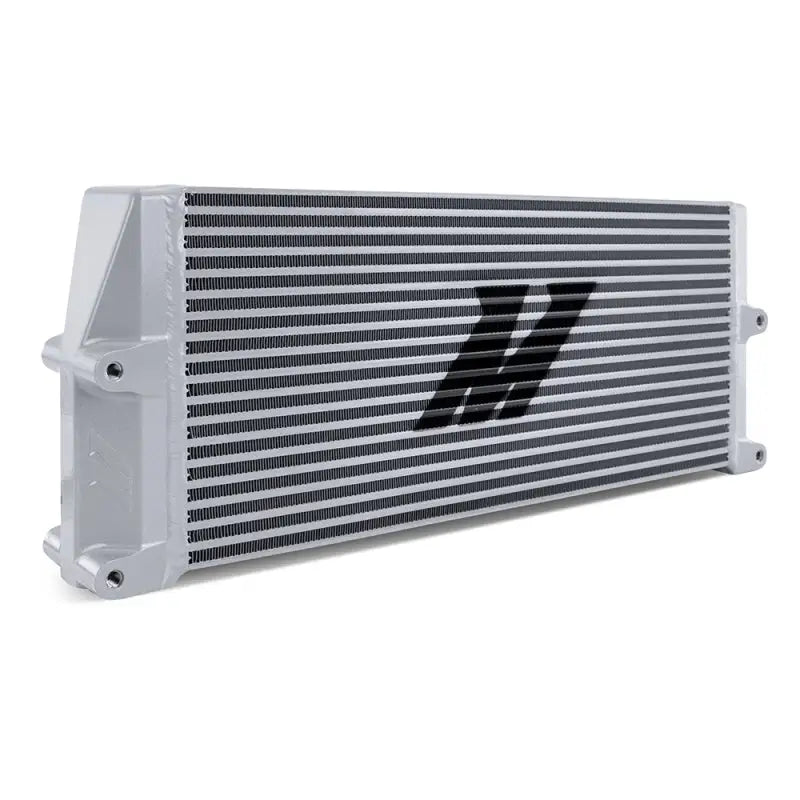 Mishimoto Heavy-Duty Oil Cooler - 17’’ Same-Side Outlets - Silver - Truck & Automotive