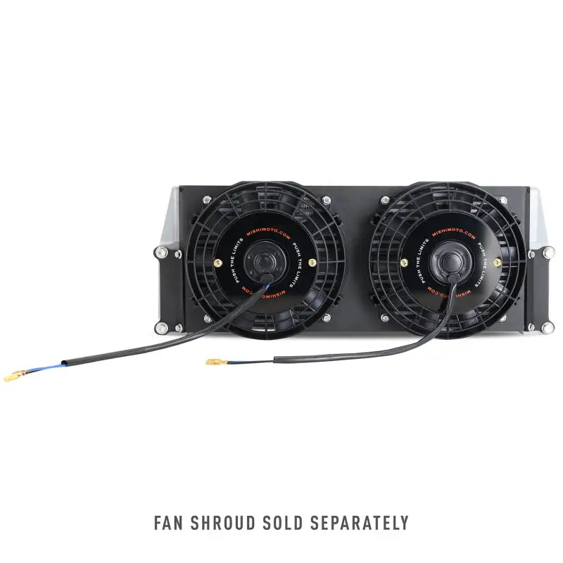 Mishimoto Heavy-Duty Oil Cooler - 17’’ Same-Side Outlets - Silver - Truck & Automotive