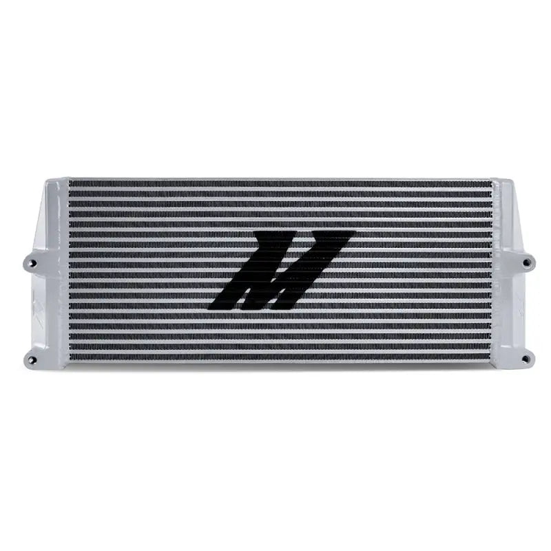 Mishimoto Heavy-Duty Oil Cooler - 17’’ Same-Side Outlets - Silver - Truck & Automotive