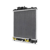 Automotive radiator with black plastic fittings for Mitsubishi Honda Civic replacement repair