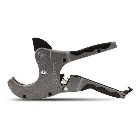 Gray mishimoto hose cutter with black grips for easy pipe cutting tools