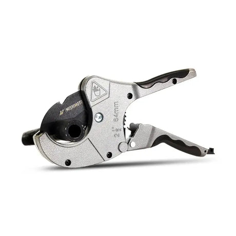 Silver and black mishimoto hose cutter for easy pipe cutting and repair tasks