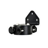 Black Mishimoto remote oil filter mount with oil filter relocation kit for easier access