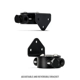 Adjustable reversible black bracket for Mishimoto M22 remote oil filter mount