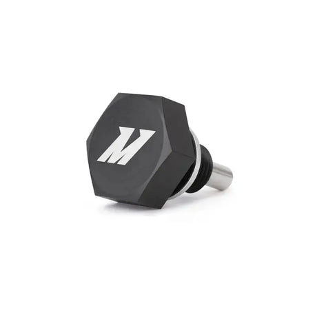 Black hexagonal magnetic oil drain plug for MISHIMOTO M22-1.5 drain plug upgrade