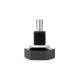 Black and silver magnetic oil drain plug for Mishimoto M22-1.5 engine oil drain plug