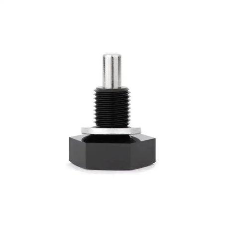 Black and silver magnetic oil drain plug for Mishimoto M22-1.5 engine oil drain plug