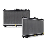 Two car radiators for Mishimoto Mazda Miata replacement radiator 1999-2005