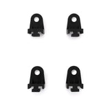 Four Mishimoto plastic fan clips for easy cooling system installation
