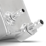 Aluminum power steering reservoir with hose fittings for Mishimoto Pontiac GTO G8