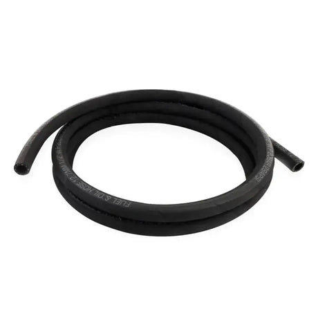 Coiled black Mishimoto Push Lock Hose -8AN lock hose for easy install and durability