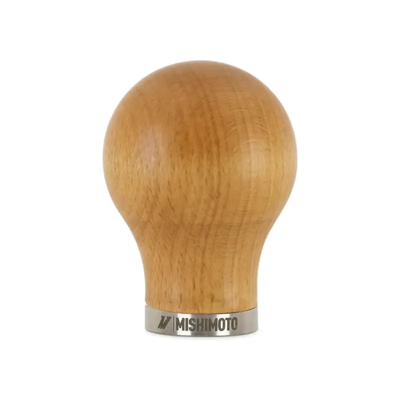 Mishimoto Round Steel Core Wood Shift Knob - Beech - Truck & Automotive