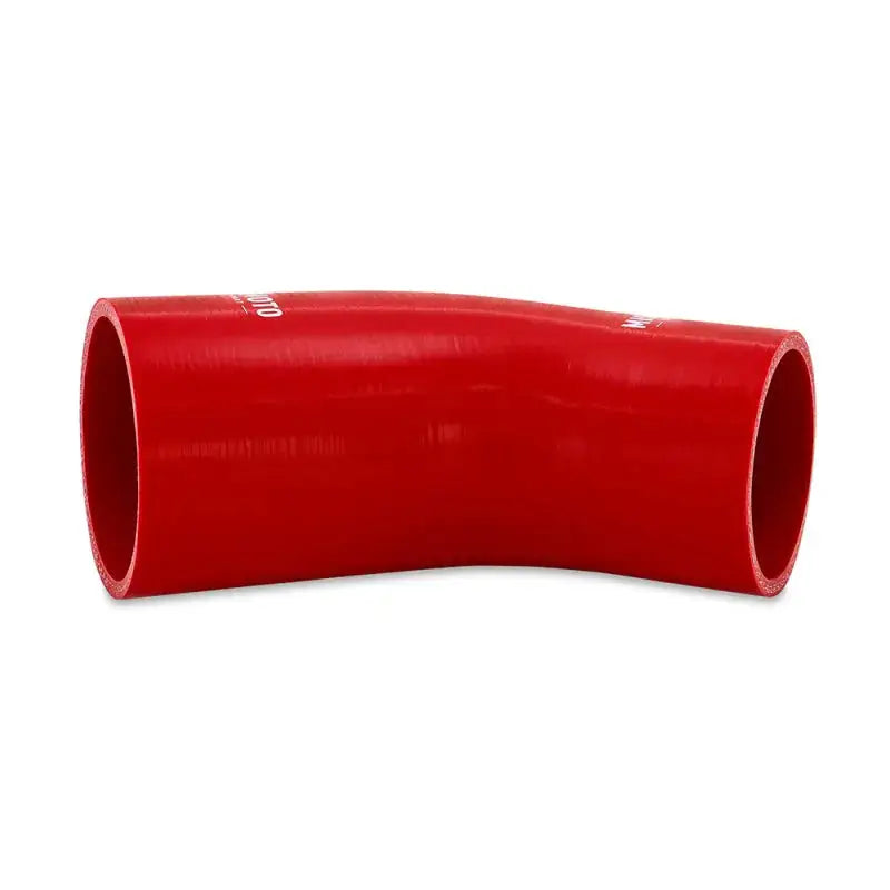 Red silicone reducer coupler for car hoses, 2.25in to 2.5in, Mishimoto product