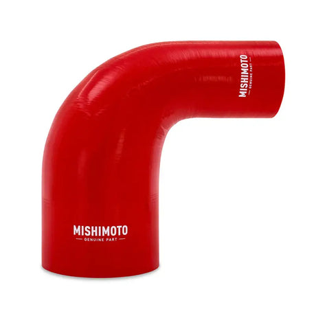 Mishimoto Silicone Reducer Coupler 90 Degree 2.5in to 4in - Red - Truck & Automotive