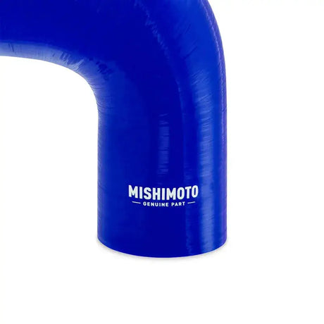 Blue Mishimoto Silicone Reducer Coupler 90 Degree 2in to 2.5in for car mods