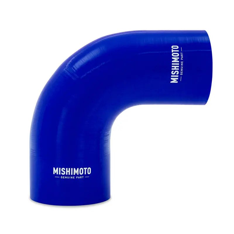 Mishimoto MMCP-R90-3040BL Mishimoto Silicone Reducer Coupler 90 Degree 3in to 4in - Blue