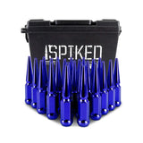 Mishimoto Steel Spiked Lug Nuts M12 x 1.5 24pc Set Blue - Wheel and Tire Accessories