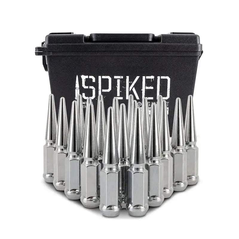 Mishimoto Steel Spiked Lug Nuts M12x1.5 20pc Set - Chrome - Wheel and Tire Accessories