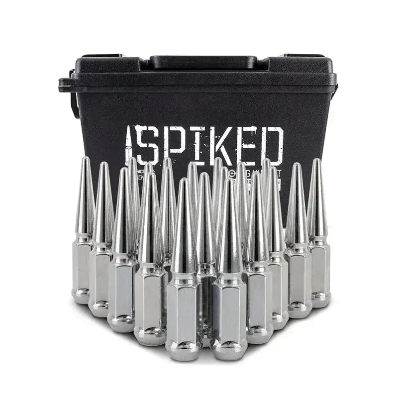 Mishimoto Steel Spiked Lug Nuts M12x1.5 20pc Set - Chrome - Wheel and Tire Accessories