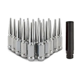Mishimoto Steel Spiked Lug Nuts M12x1.5 20pc Set - Chrome - Wheel and Tire Accessories
