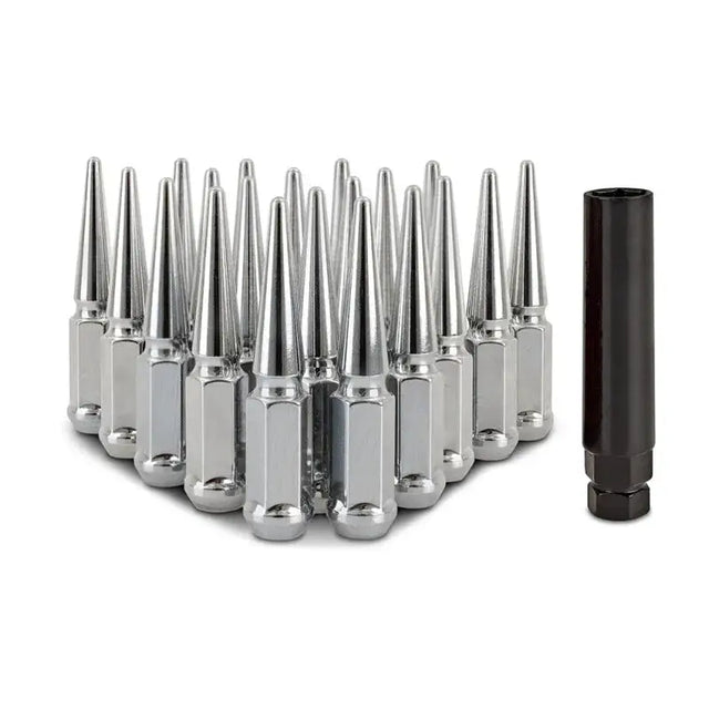 Mishimoto Steel Spiked Lug Nuts M12x1.5 20pc Set - Chrome - Wheel and Tire Accessories