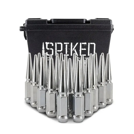 Mishimoto Steel Spiked Lug Nuts M14 x 1.5 24pc Set Chrome - Wheel and Tire Accessories