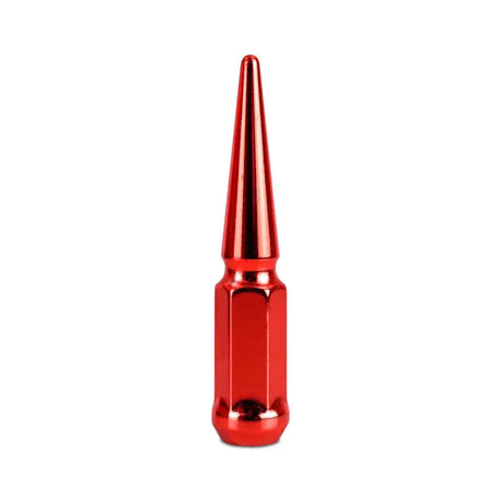 Mishimoto Steel Spiked Lug Nuts M14 x 1.5 24pc Set Red - Wheel and Tire Accessories