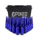 Mishimoto Steel Spiked Lug Nuts M14 x 1.5 32pc Set Blue - Wheel and Tire Accessories