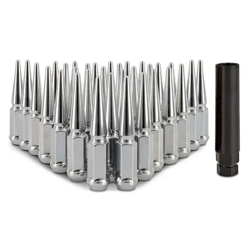Mishimoto Steel Spiked Lug Nuts M14 x 1.5 32pc Set Chrome - Wheel and Tire Accessories