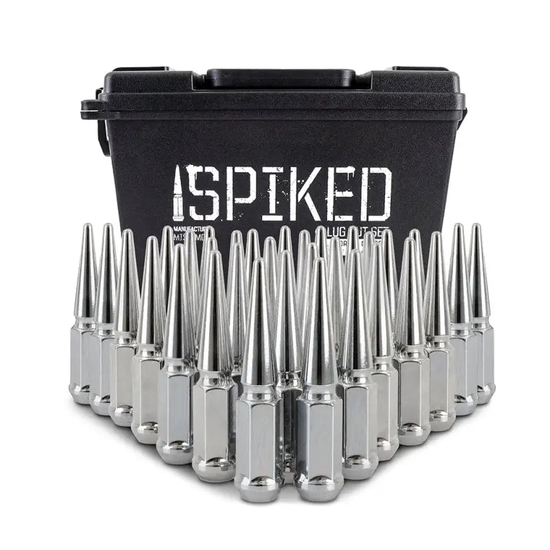 Mishimoto Steel Spiked Lug Nuts M14 x 1.5 32pc Set Chrome - Wheel and Tire Accessories