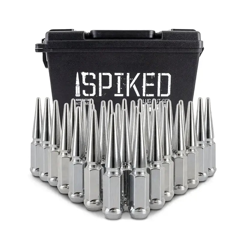 Mishimoto Steel Spiked Lug Nuts M14 x 1.5 32pc Set Chrome - Wheel and Tire Accessories