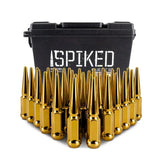 Mishimoto Steel Spiked Lug Nuts M14 x 1.5 32pc Set Gold - Wheel and Tire Accessories
