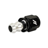 Black and silver Mishimoto straight push lock fitting for 8AN hoses