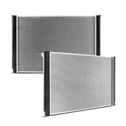 Two aluminum radiators for Mishimoto Toyota Sienna replacement radiator 2005-2006