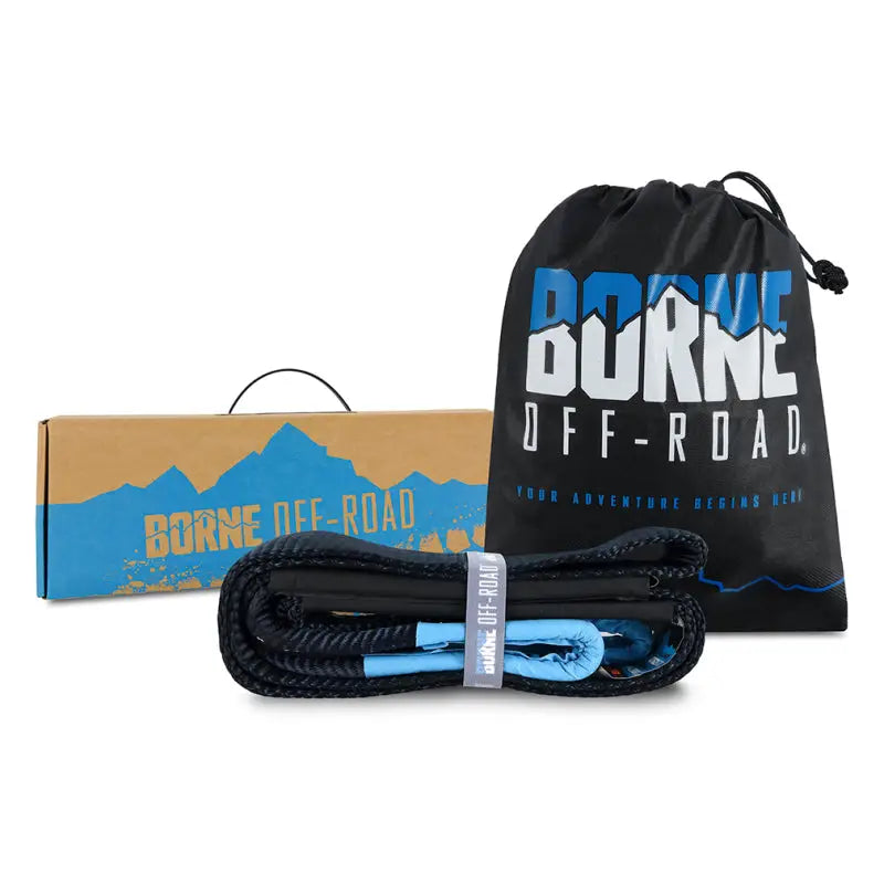 Off-road recovery kit with bag and box featuring Mishimoto Tree Saver for safe rescue