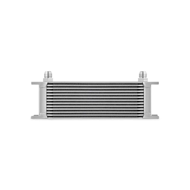Silver Mishimoto Universal 13-Row Oil Cooler for supreme engine cooling