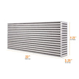Mishimoto Universal Air-to-Air Intercooler Core with dimensions, perfect for upgrades