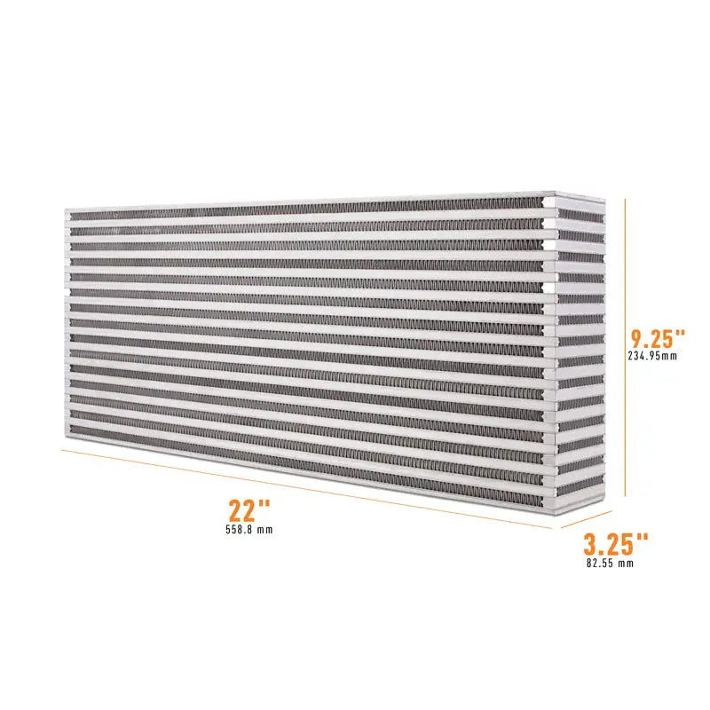 Mishimoto Universal Air-to-Air Intercooler Core with rectangular shape and dimensions