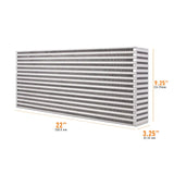 Mishimoto Universal Air-to-Air Intercooler Core with rectangular shape and dimensions