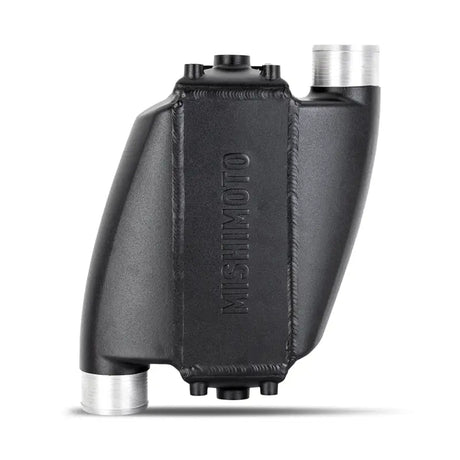 Black aluminum Mishimoto Universal Air-to-Water Intercooler for high-performance cooling