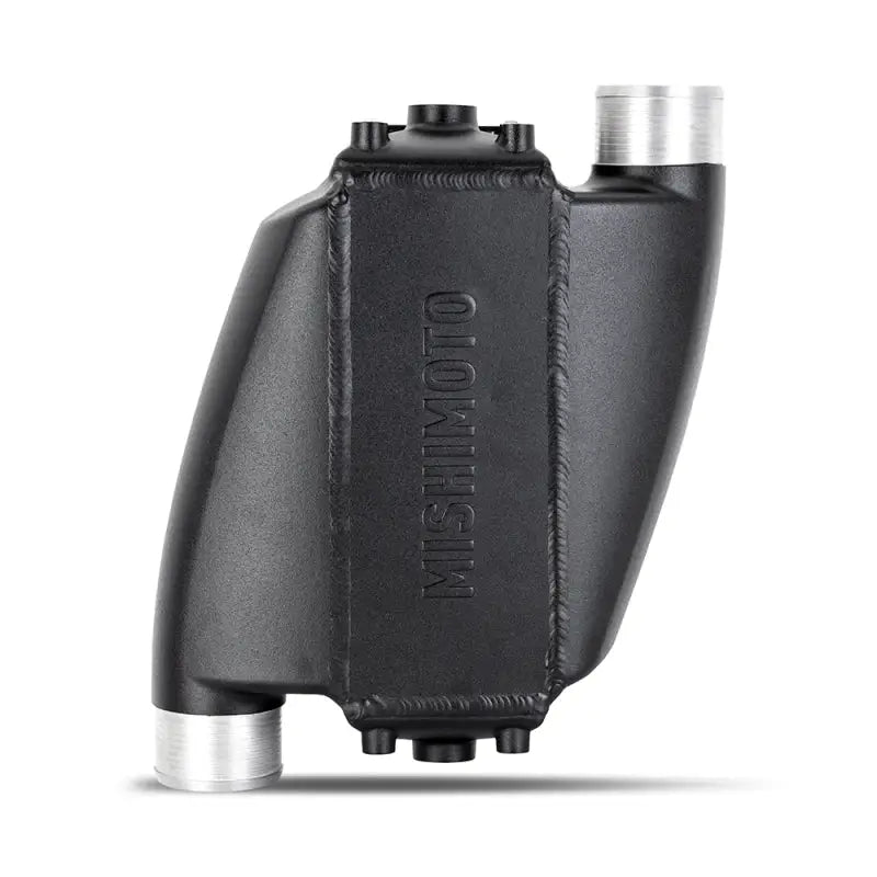 Black aluminum Mishimoto Universal Air-to-Water Intercooler for high-performance cooling