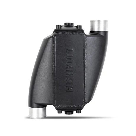 Black aluminum mishimoto universal air-to-water intercooler for high-performance boosts